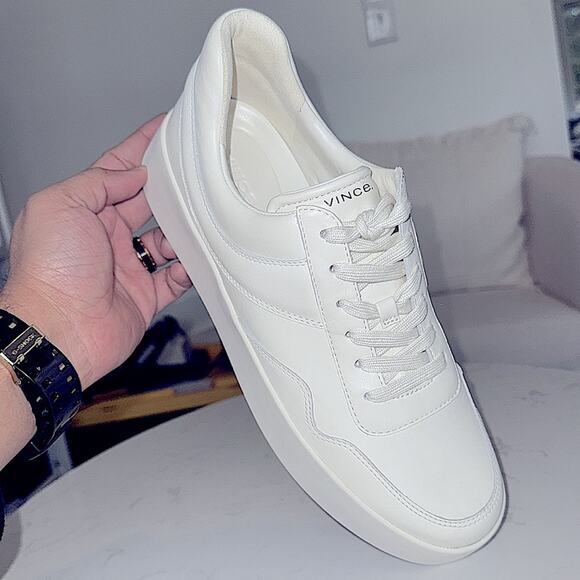 VINCE - Warren Court Leather Sneaker Size 10 M - Women - Picture 2 of 5